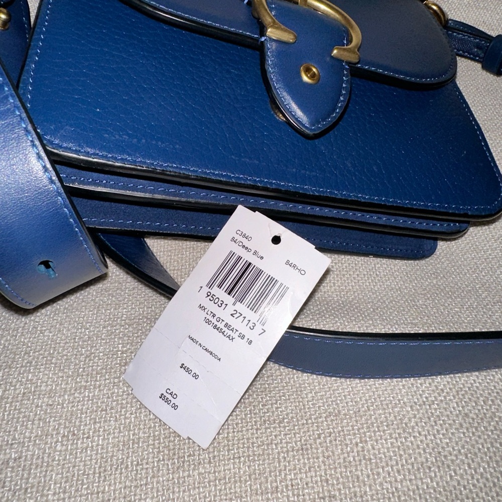 Coach Beat 18 deep blue saddle bag - Picture 15 of 15